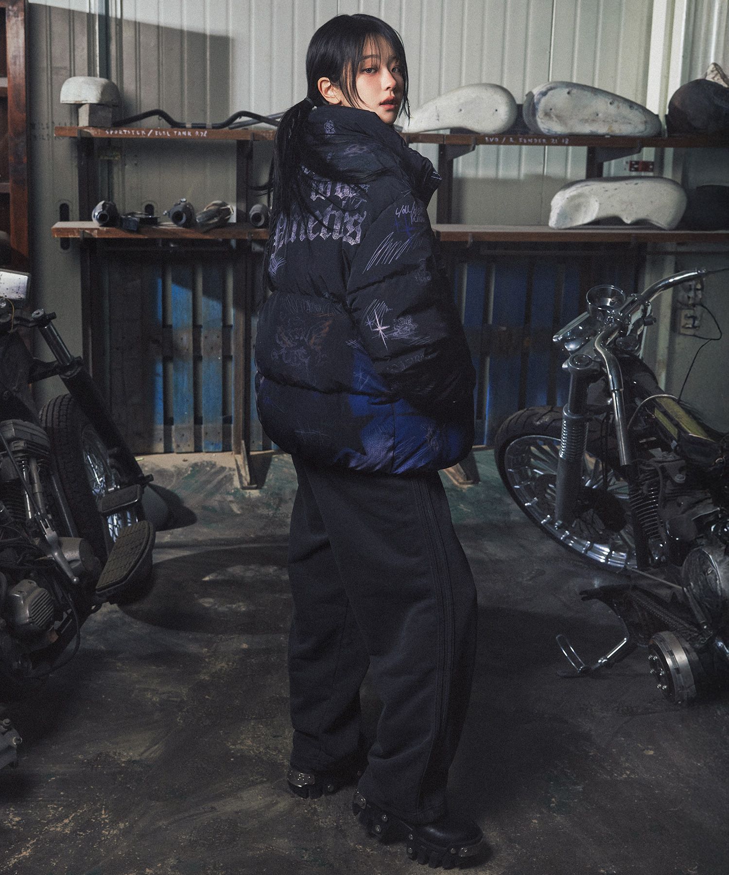 【1993studio】24FW★ Pigment Track Sweatshirt MUSINSA | 1993STUDIO Pigment Track Sweat Pants_Charcoal