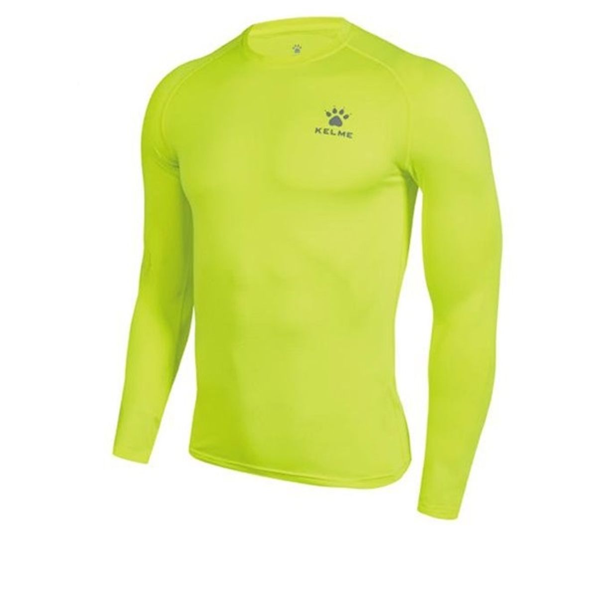 켈미(KELME) 3891113 테크 핏 롱 슬리브 언더레이어(Thin) neon yellow