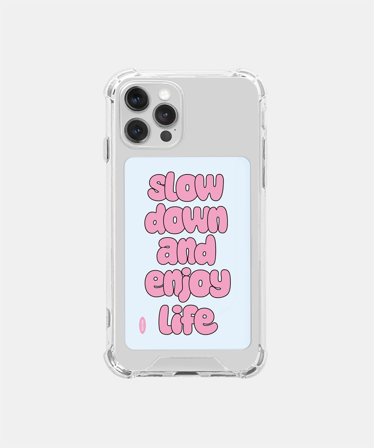 소유템(SOUTEM) Slow Down Card Phone Case_Clear