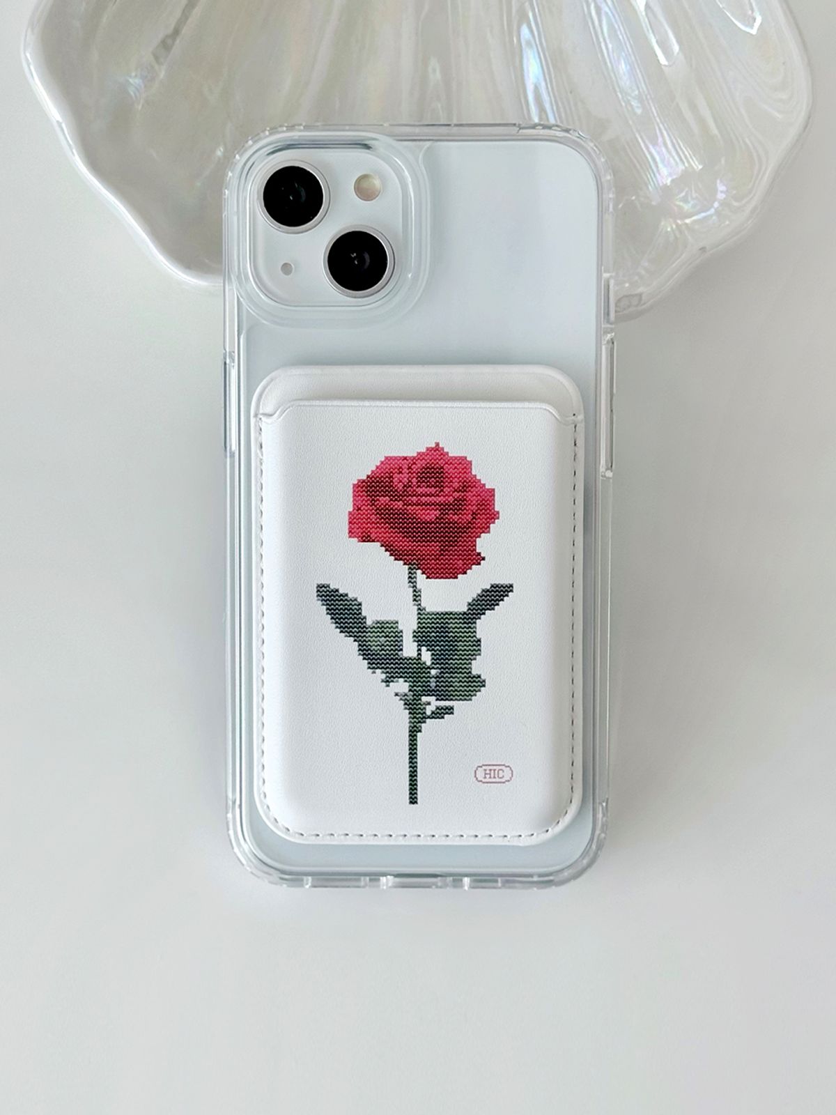 하이칙스(HIGH CHEEKS) Red Rose Macsafe Card Wallet_HC2477WL001M