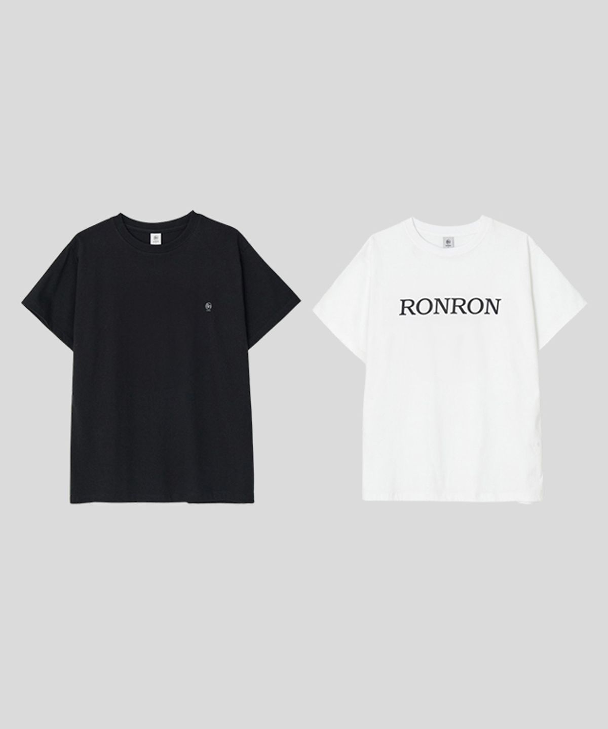 론론(RONRON) [2PACK] LOGO BASIC FIT T SHIRT (2color)