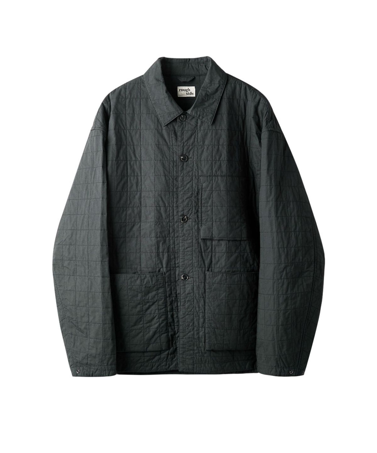 러프사이드(ROUGHSIDE) Quilted Comfort Jacket Ash Black