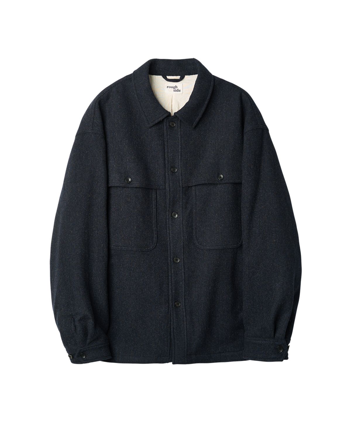 러프사이드(ROUGHSIDE) Wool Field Jacket Dark Navy