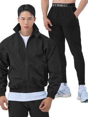 [SET] 우븐 라인 머슬 브레이커 자켓 + 우븐스판 머슬 브레이커 팬츠