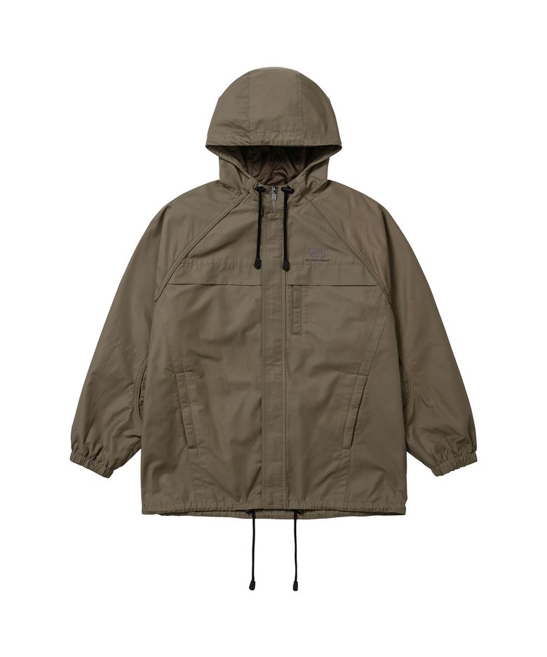 Middle Length Windbreaker Khaki Brown