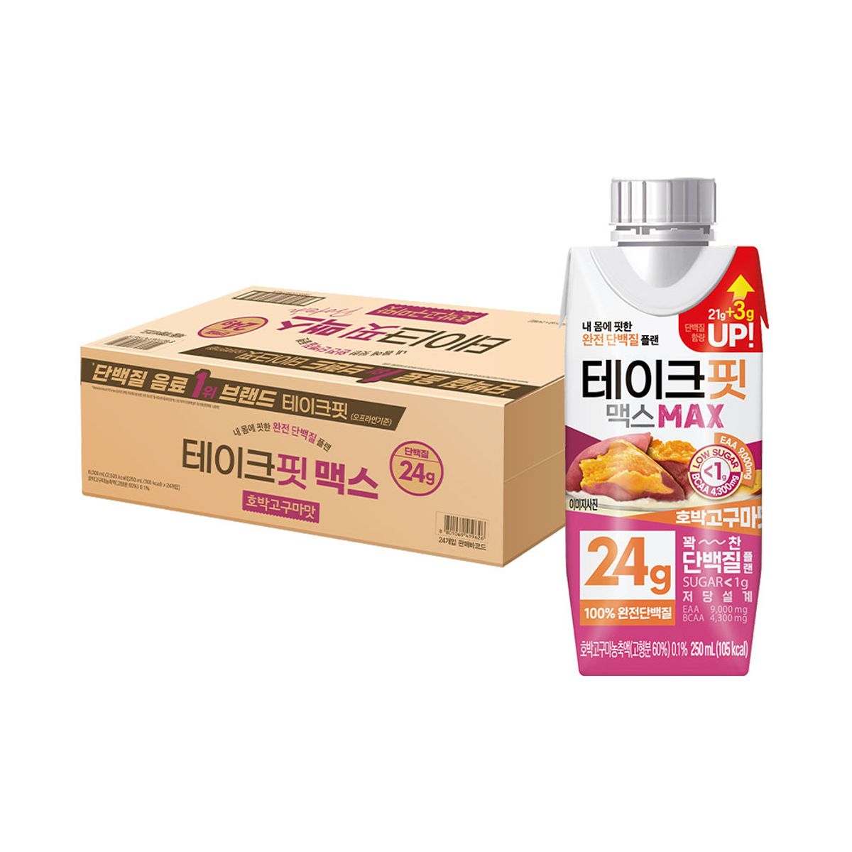 남양유업(NAMYANG) 테이크핏 맥스 호박 고구마맛 250ml 24입