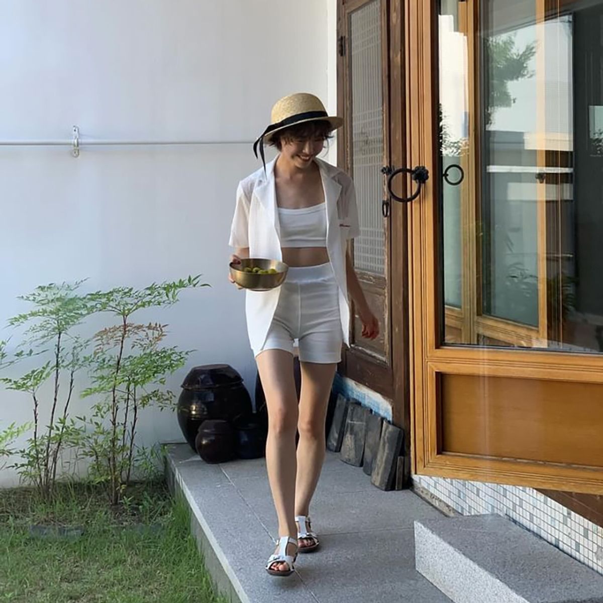 노우드(NOEUD) Essential biker shorts (Ivory)