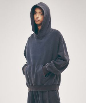 프로스트 다잉 오버사이즈 후디드 스웨트셔츠 [네이비]