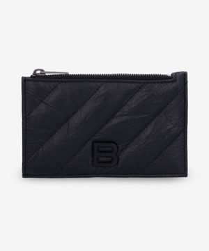 크러쉬 퀄티드 롱 코인 카드 홀더 - 블랙 / 7664652AAWW1000
