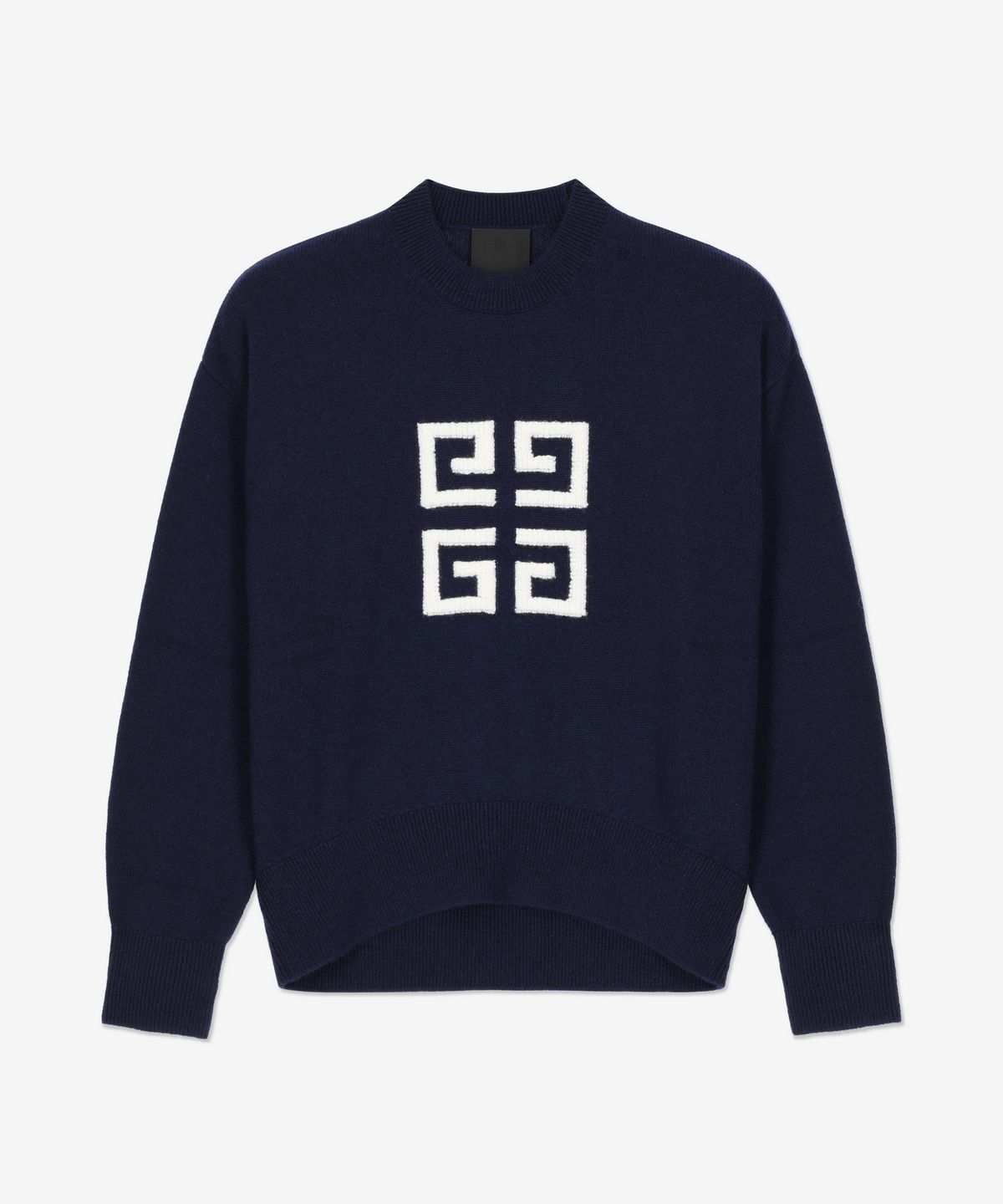 지방시(GIVENCHY) 4G 로고 니트 - 네이비:화이트 / BW90QY4ZEQ411