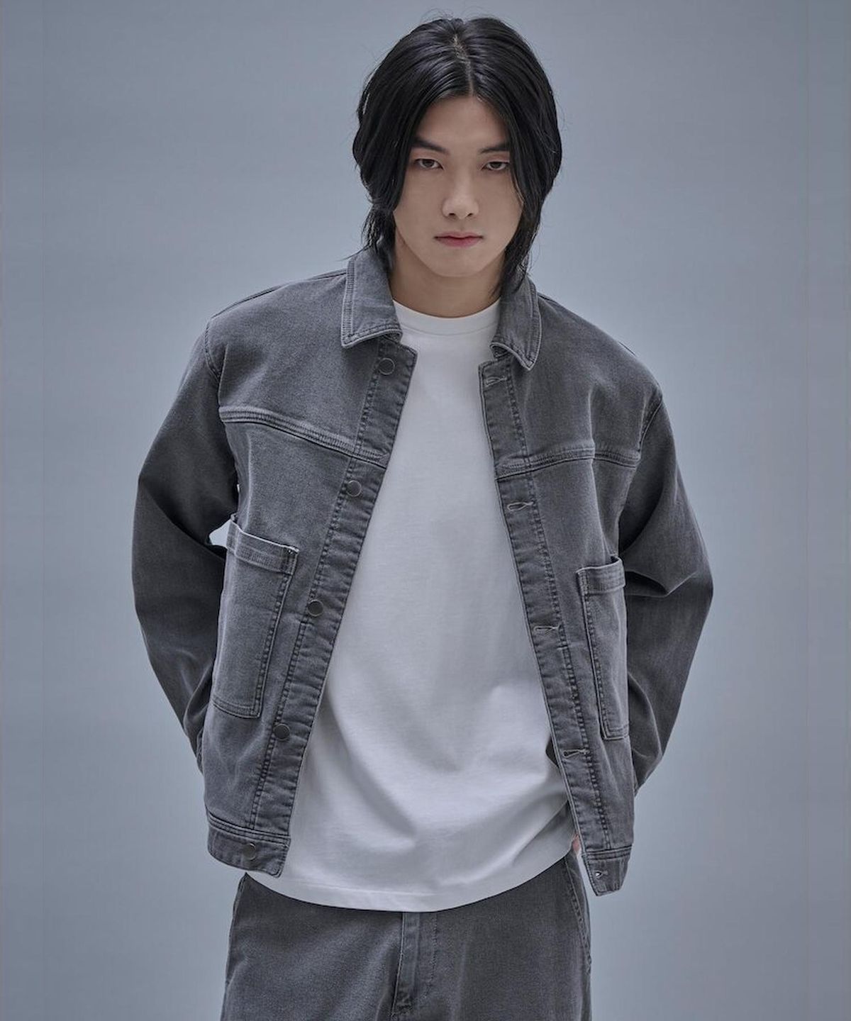 시프트지(SHIFT.G) Mallet Denim Trucker Jacket Grey