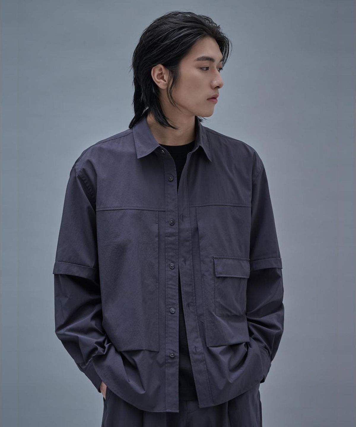 시프트지(SHIFT.G) Utility Shirts(Setup) Ash