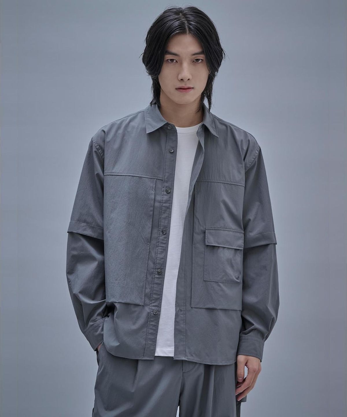 시프트지(SHIFT.G) Utility Shirts(Setup) Khaki