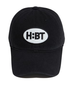 HBT 캐쥬얼 패치 피그먼트 워싱 볼캡-블랙