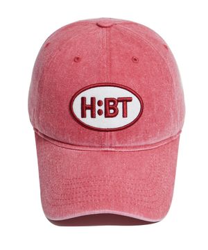 HBT 캐쥬얼 패치 피그먼트 워싱 볼캡-체리핑크