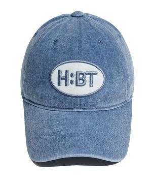 HBT 캐쥬얼 패치 피그먼트 워싱 볼캡-인디고블루