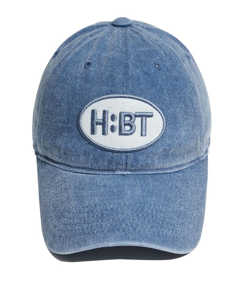 HBT 캐쥬얼 패치 피그먼트 워싱 볼캡-인디고블루