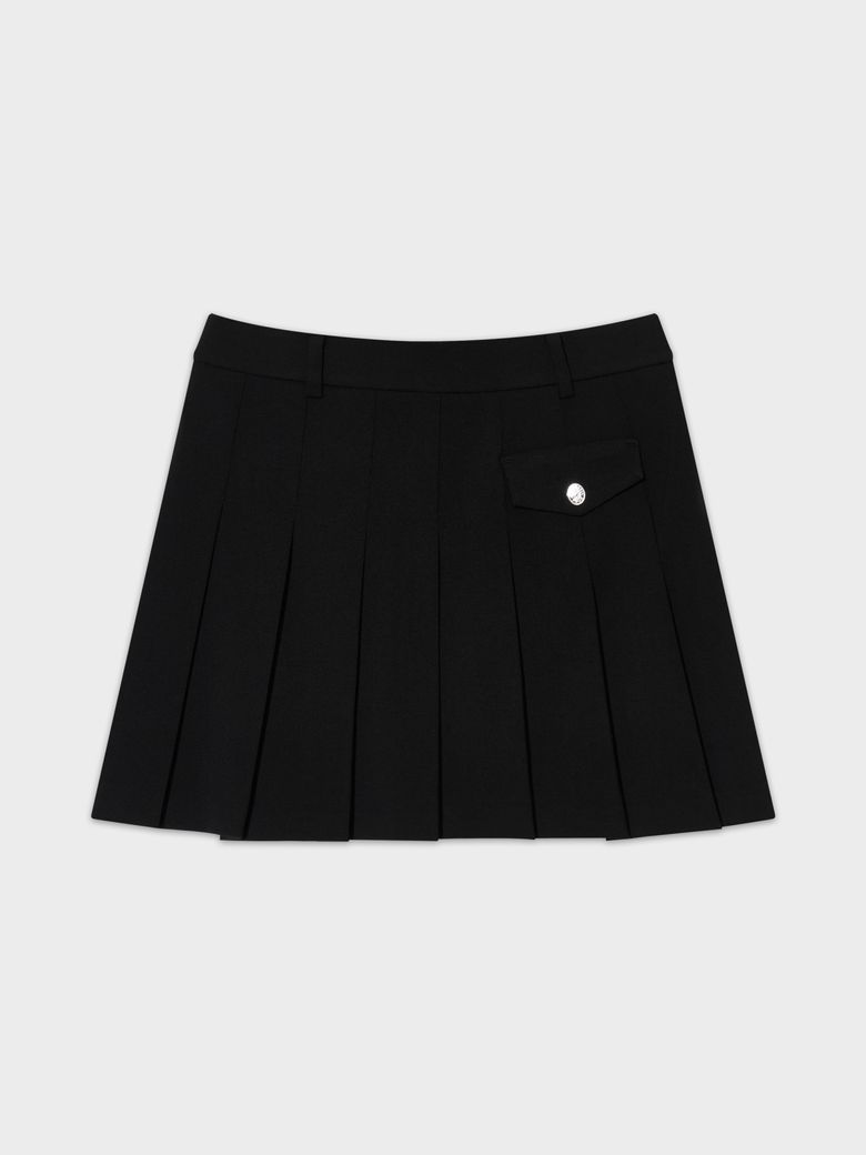 사보나 울 플리츠 큐롯 W_Black