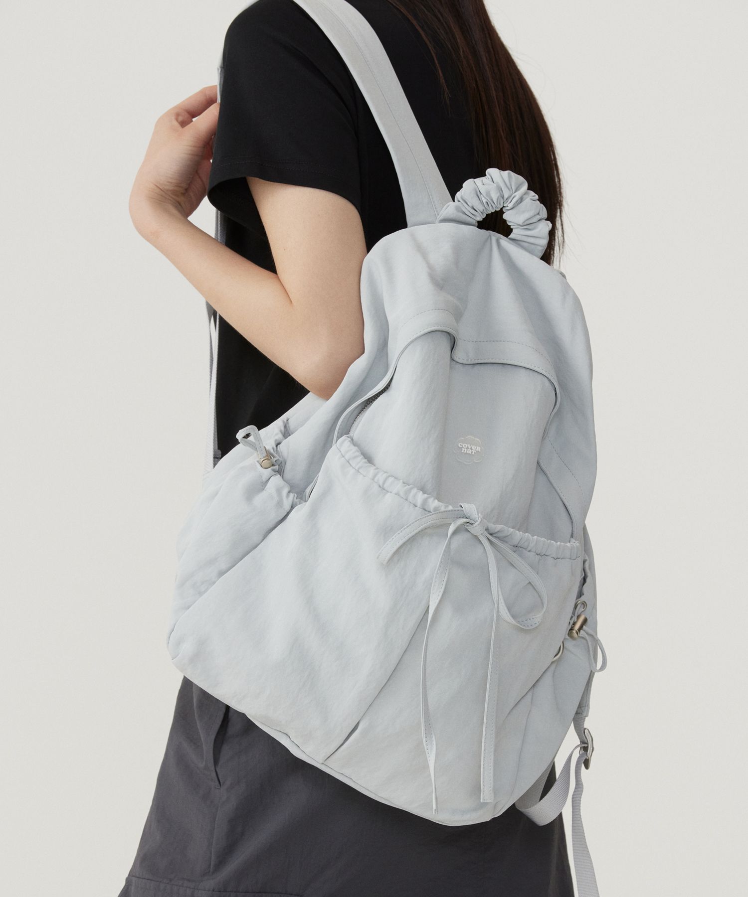 ★関税込★COVERNAT★Cloverheart shirring nylon backpack★ MUSINSA | COVERNAT WOMAN Clover Heart Shirring Nylon
