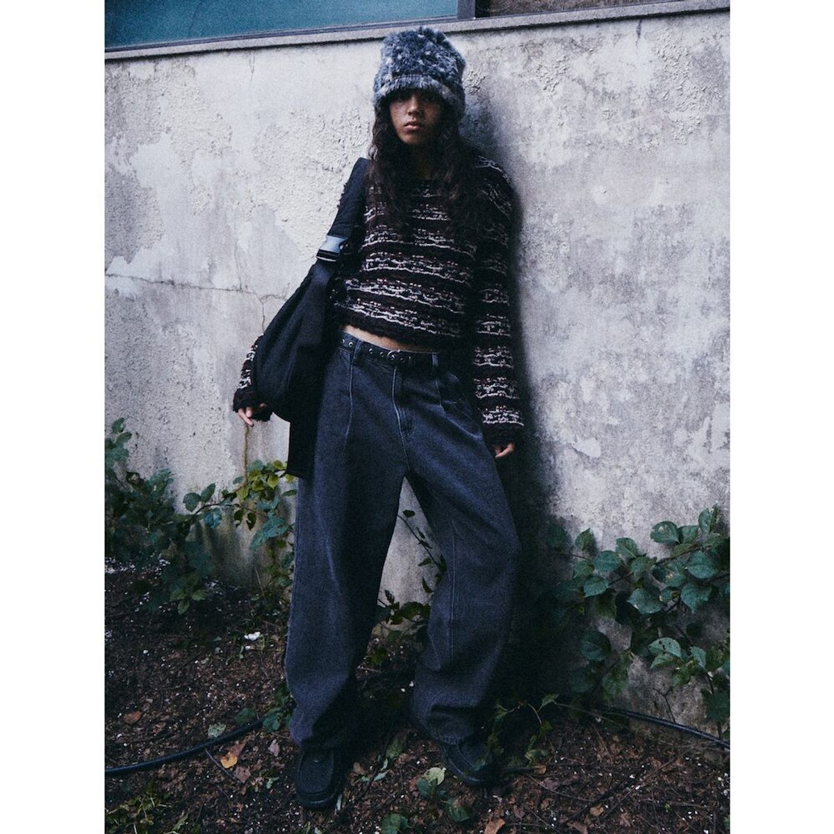 샌드 사운드(SAND SOUND) One Tuck Signature Wide Denim  Ash