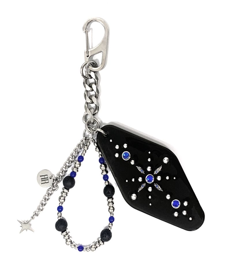 MORGAN WESTERN ORNAMENT KEY RING / BLUE&BLACK