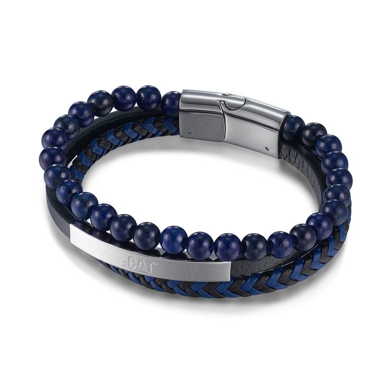 BEADS 가죽 원석 팔찌 J014B28162