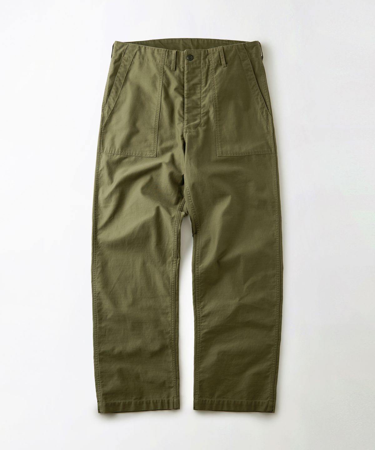 아웃스탠딩(OUTSTANDING) BACK SATIN FATIGUE PANTS (ORIGINAL FIT)_WASHED OLIVE