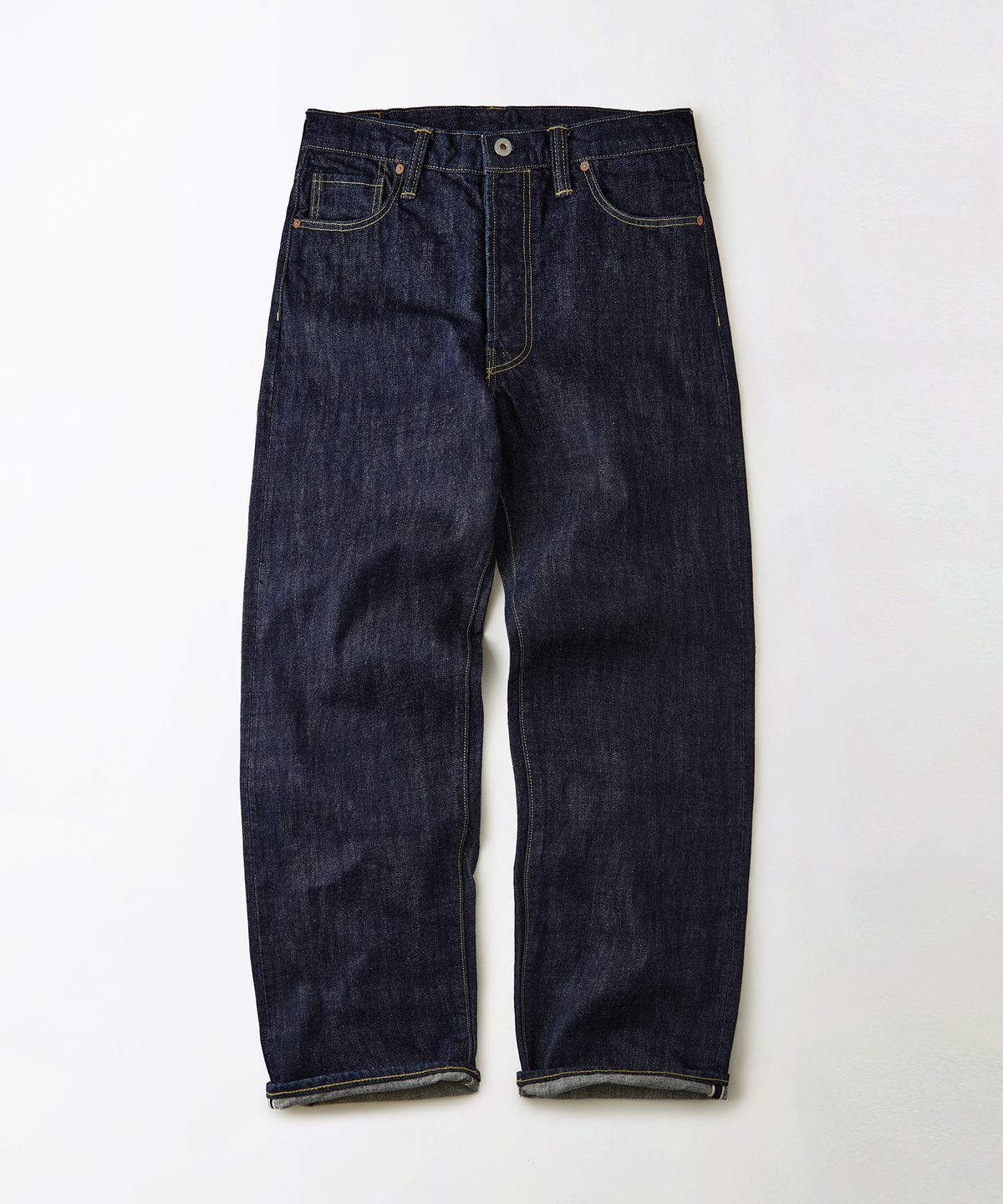 아웃스탠딩(OUTSTANDING) W.W. II SELVEDGE STRAIGHT PANTS_INDIGO