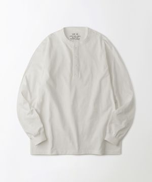 [아키즈 PICK] HENLEY NECK LONG SLEEVE TEE_OFF WHITE