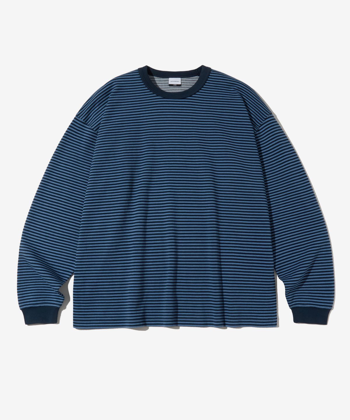 아웃스탠딩(OUTSTANDING) STRIPE CREW NECK LONG SLEEVE_BLUE/NAVY
