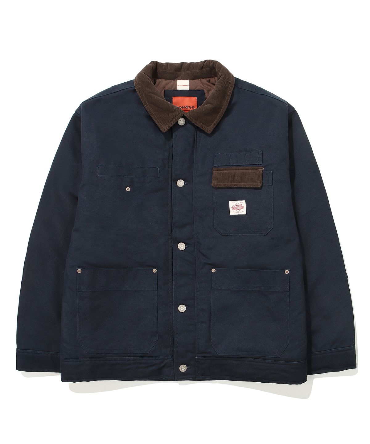 슈퍼드라이(SUPERDRY) 패디드 코튼 헌팅 자켓 네이비
