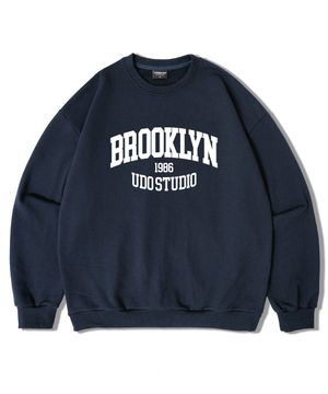 어센틱 릴렉스드 브루클린 맨투맨 스웨트 네이비