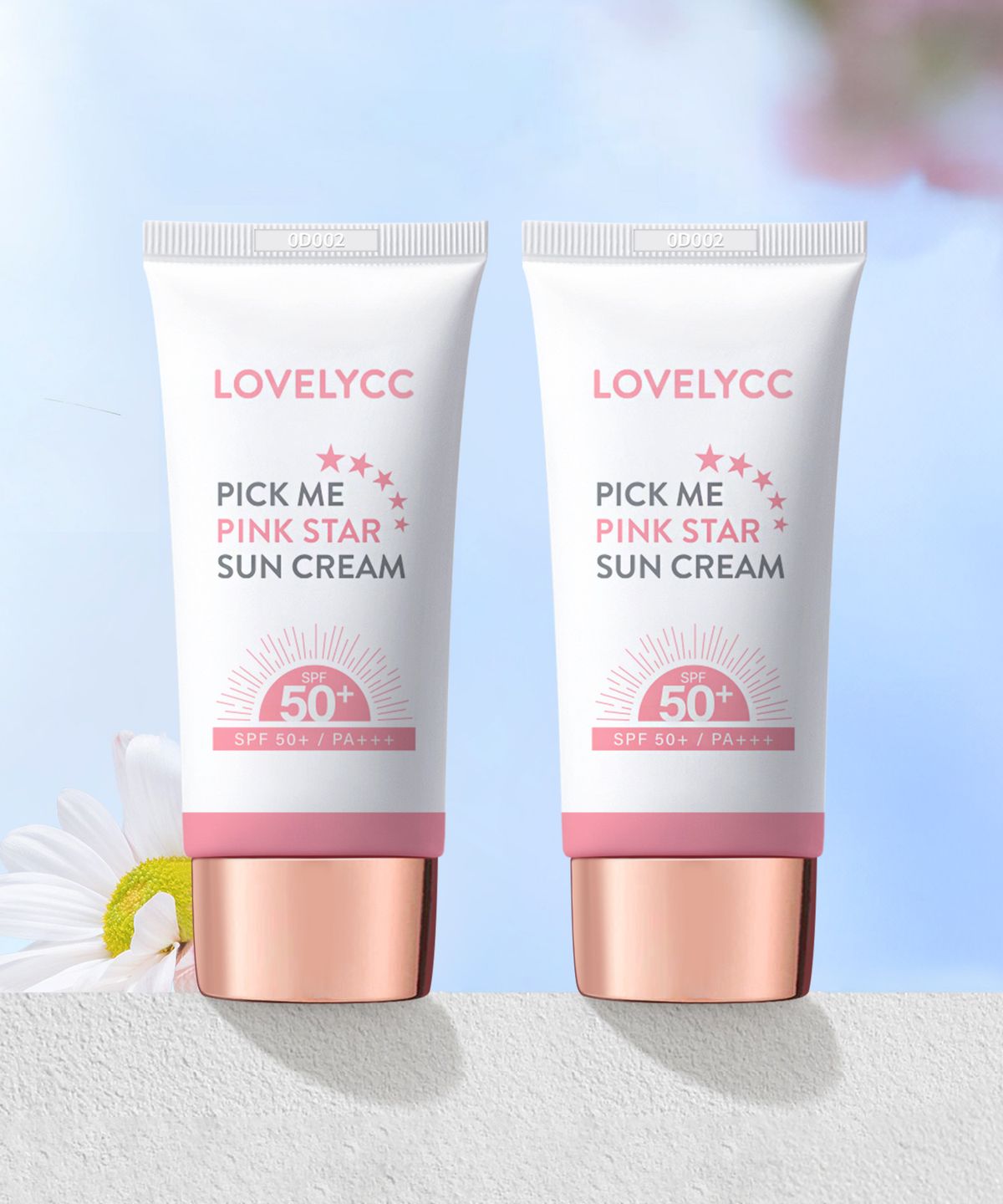 러블리씨씨(LOVELYCC) [2pack] 픽미 핑크 스타 톤업 선크림  SPF 50+ PA+++ 50ml