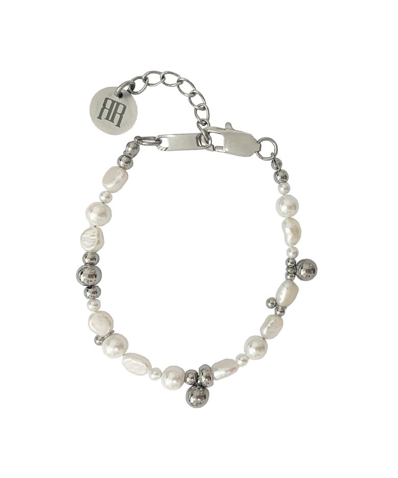 LINBER CHARM GEMSTONE BRACELET / VANILLA PEARL