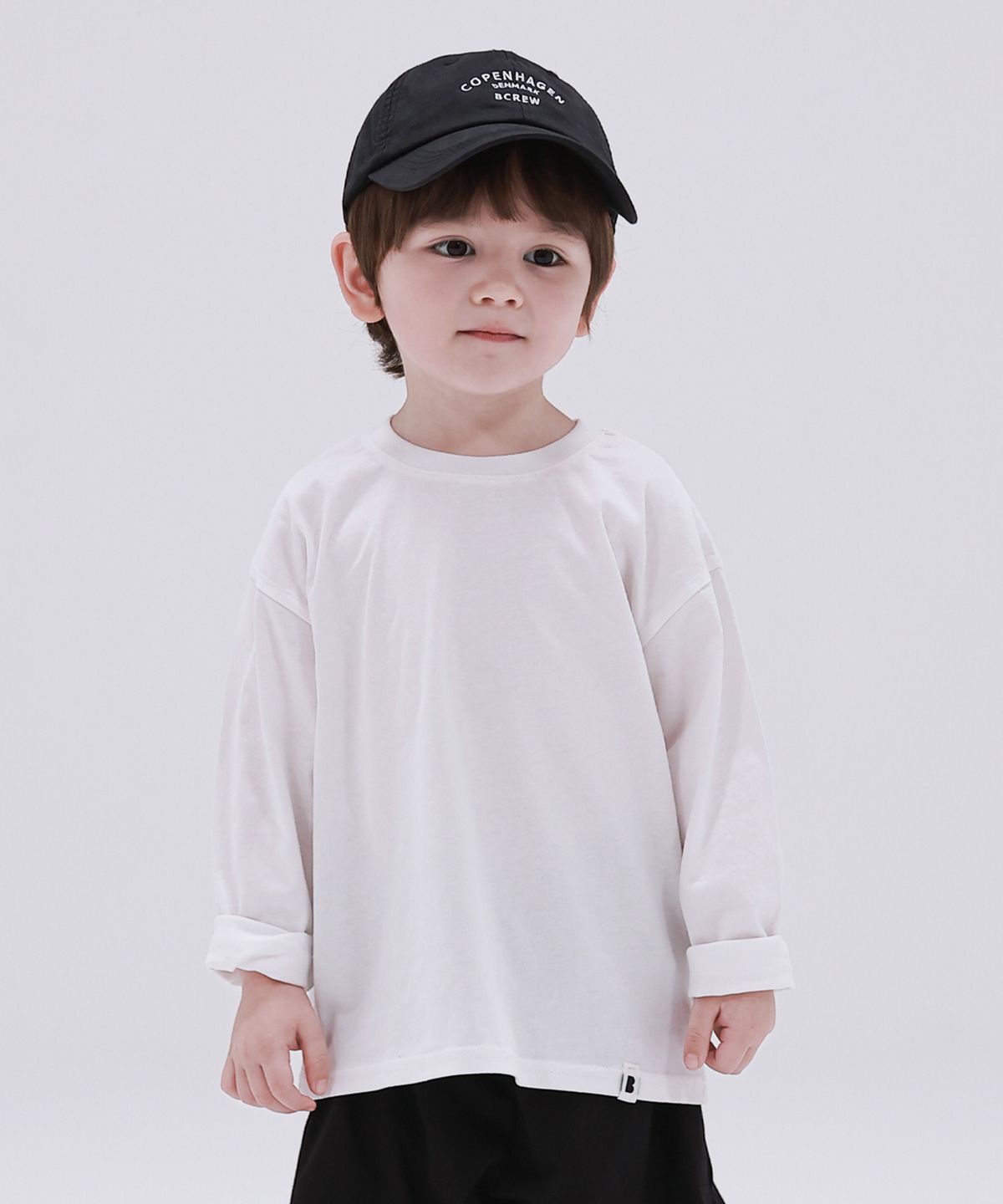 베이-비(BAY-B) BCREW 코튼 긴팔 T-SHIRTS MLT-WH