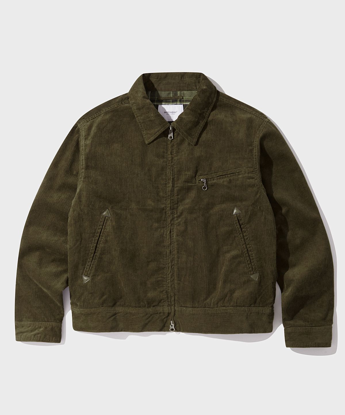 아웃스탠딩(OUTSTANDING) CORDUROY DRIZZLER JACKET_OLIVE