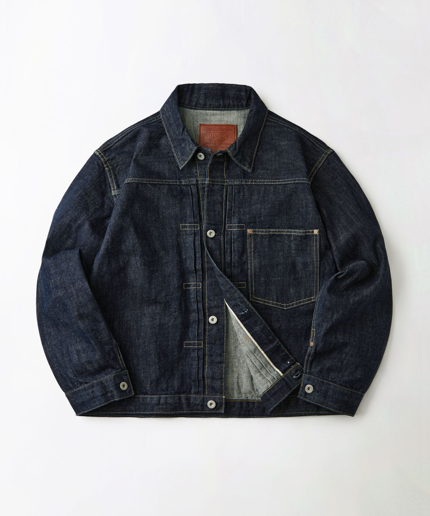 デニムジャケット １ｓｔ 大戦モデル MUSINSA OUTSTANDING MUSINSA公式 | OUTSTANDING W.W. II SELVEDGE DENIM 1ST JACKET_INDIGO