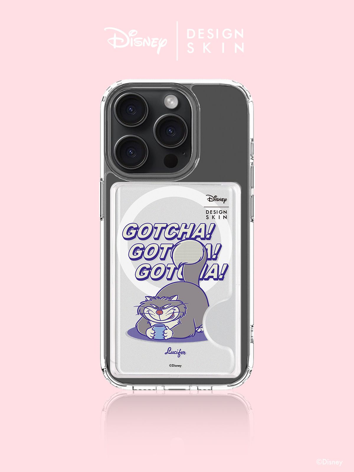 디자인스킨(DESIGNSKIN) 디즈니 맥세이프 카드 포켓 - 갓차 루시퍼