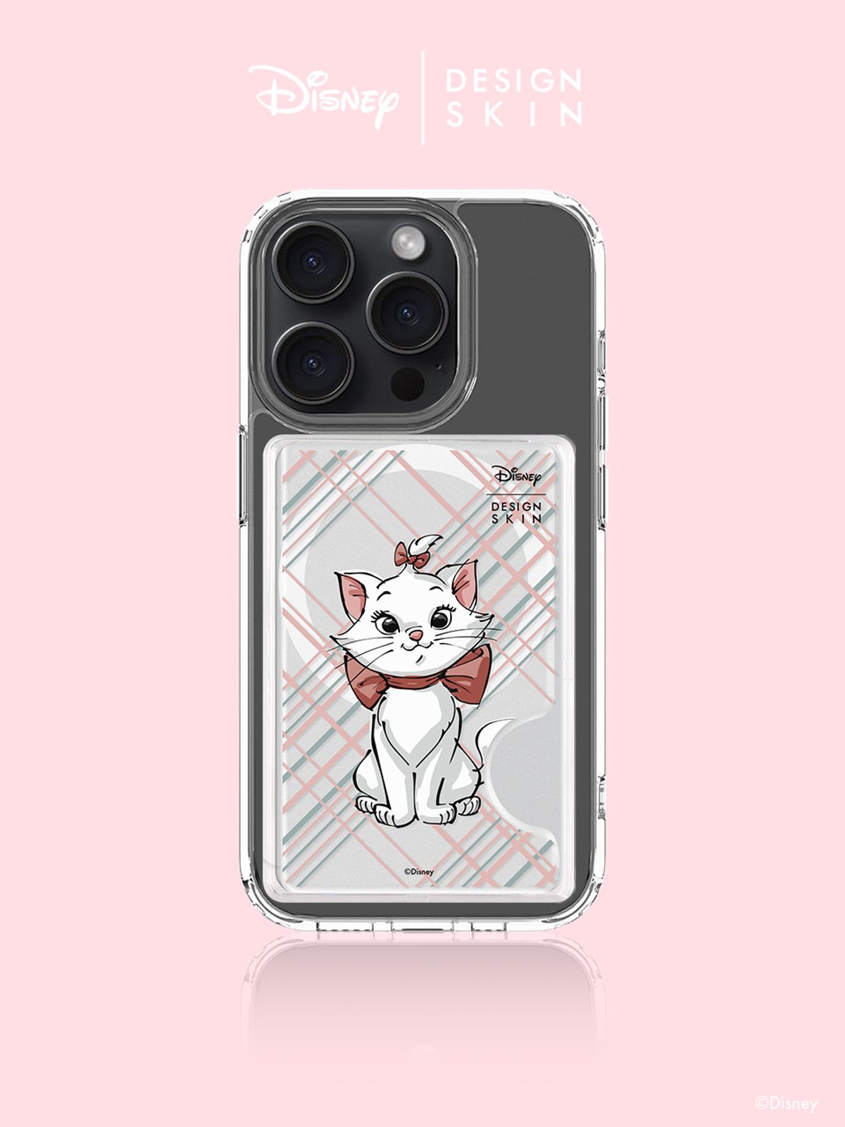 디자인스킨(DESIGNSKIN) 디즈니 맥세이프 카드 포켓 - 체크패턴 마리