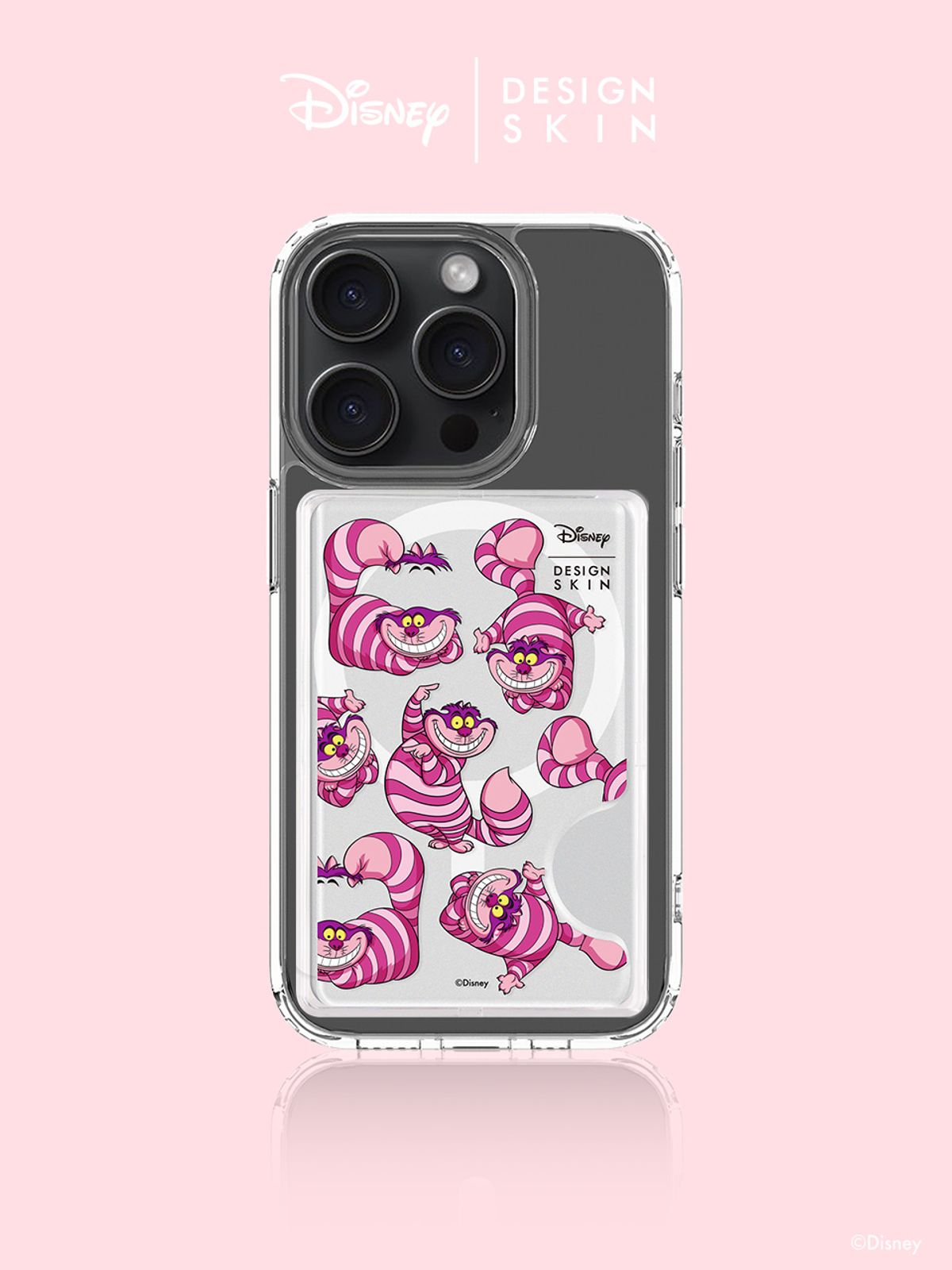 디자인스킨(DESIGNSKIN) 디즈니 맥세이프 카드 포켓 - 패턴 체셔캣