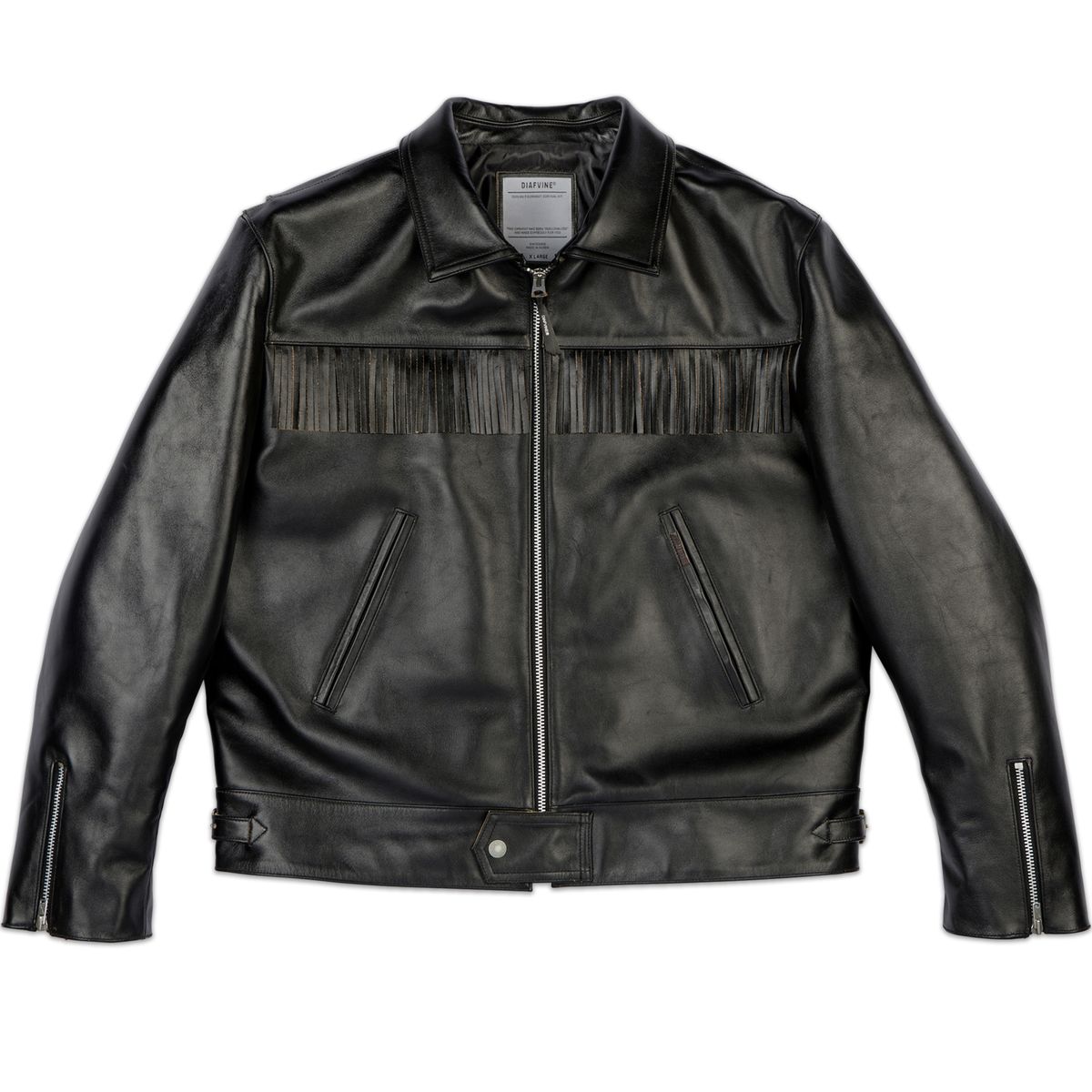 디아프바인(DIAFVINE) DV.LOT 703 Fringe Single Rider Vegetable Calfskin Teacore