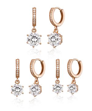 14K GF 3부 5부 1캐럿 파인 베이직 원터치 귀걸이 ELGPEE526