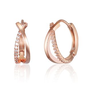 14K 크로스 큐빅 링 귀걸이(gold plated) ELGPEE515