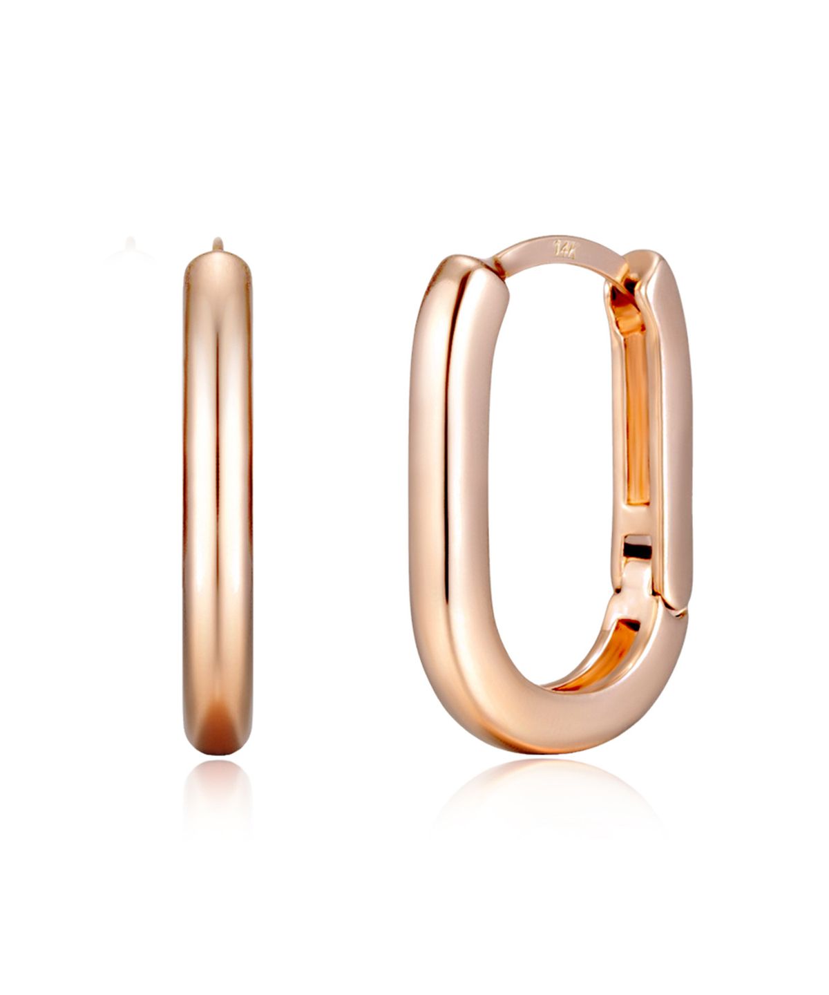 엘르주얼리(ELLEJEWELRY) 14K GF 슬림U 링 귀걸이 ELGPEE488