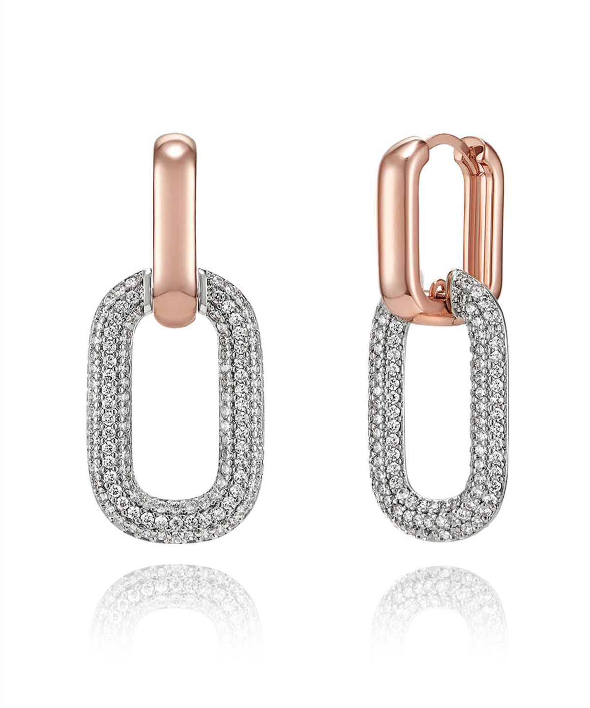 엘르주얼리(ELLEJEWELRY) 14K GF 루이스 콤비 원터치 귀걸이 ELGPEE437