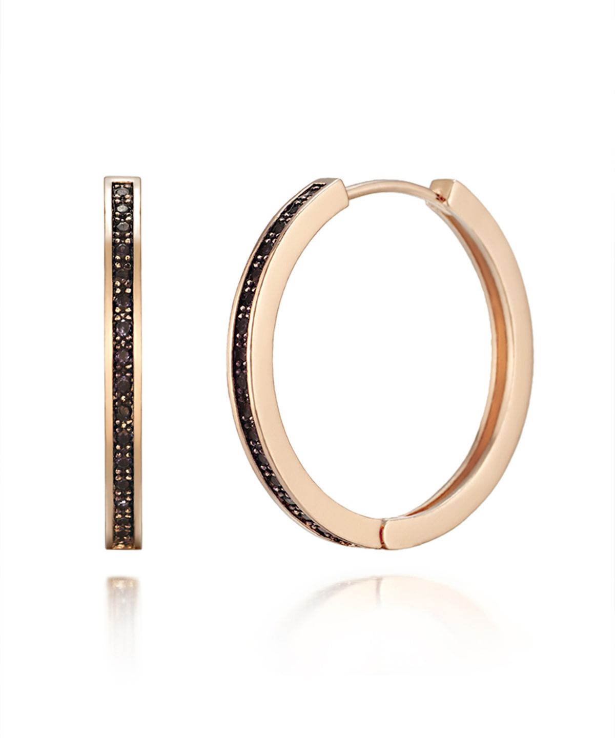 엘르주얼리(ELLEJEWELRY) 14K GF 블랙 원터치 귀걸이 ELGPEE296