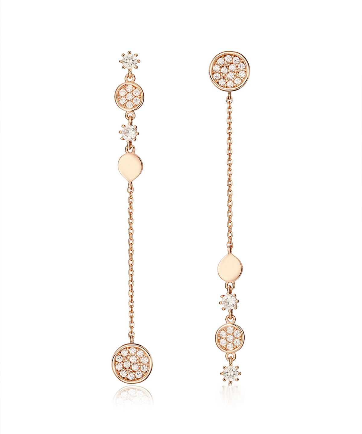 엘르주얼리(ELLEJEWELRY) 14K GF 트리플 라운드 드롭 귀걸이 ELGPEE259