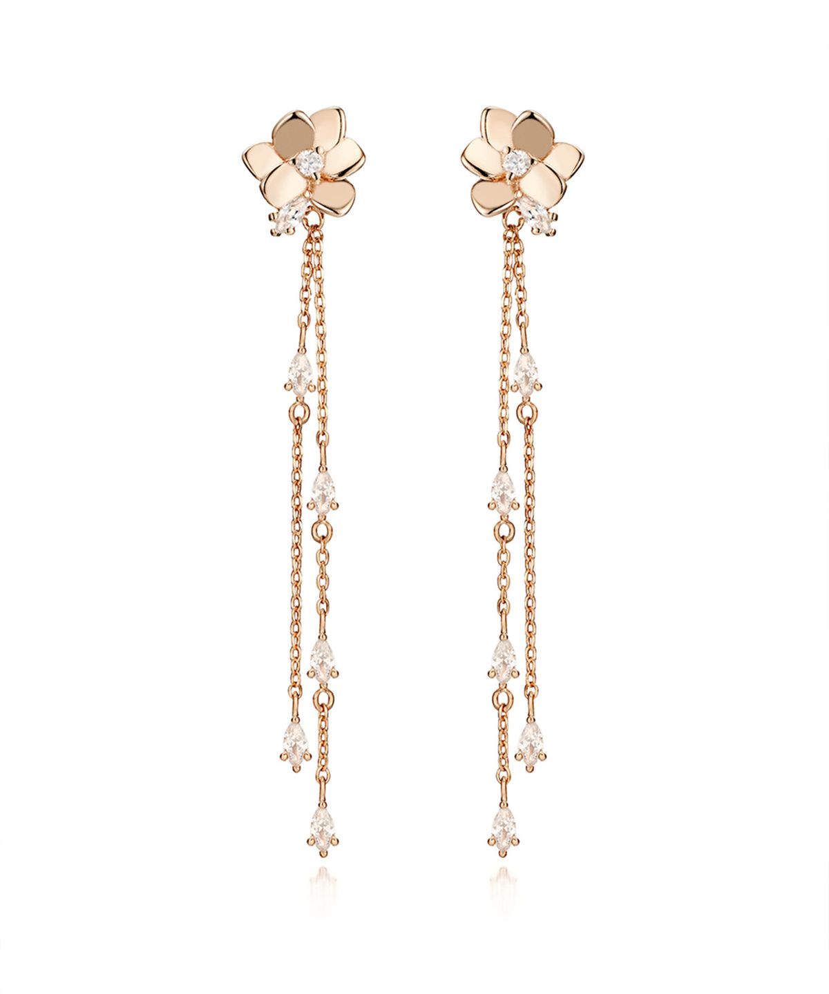 엘르주얼리(ELLEJEWELRY) 14K GF 플라워 드롭 귀걸이 ELGPEE257
