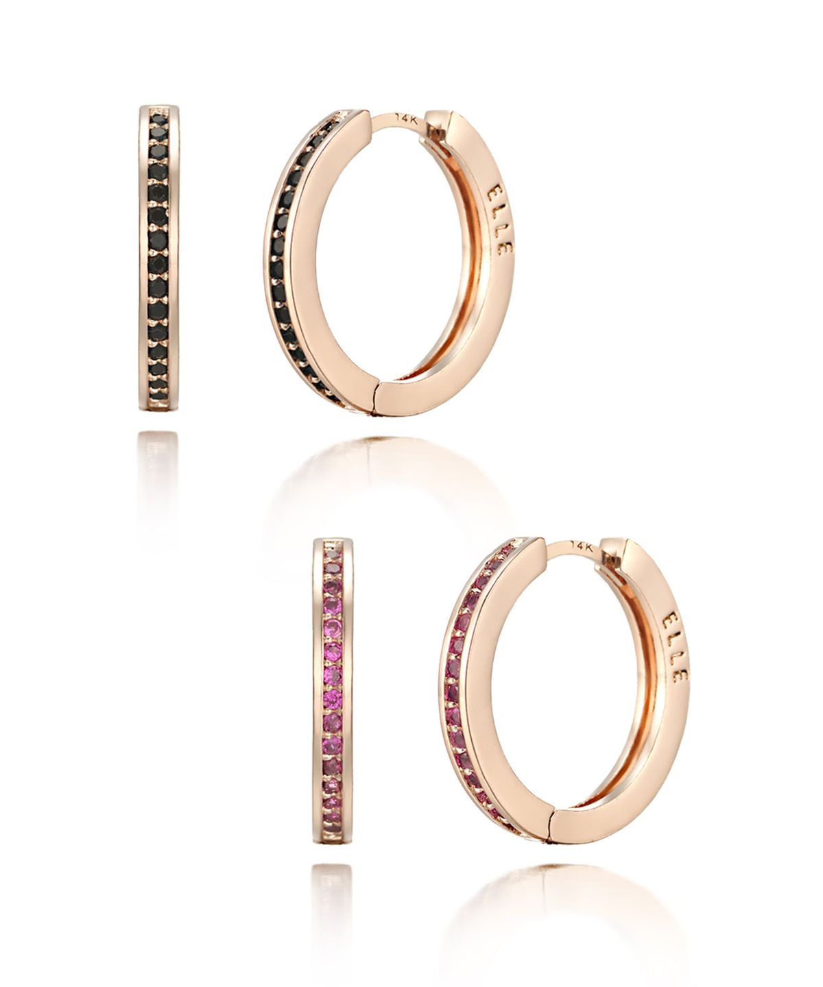 엘르주얼리(ELLEJEWELRY) 베이직 14K GF 원터치 링 귀걸이 ELGPEE230