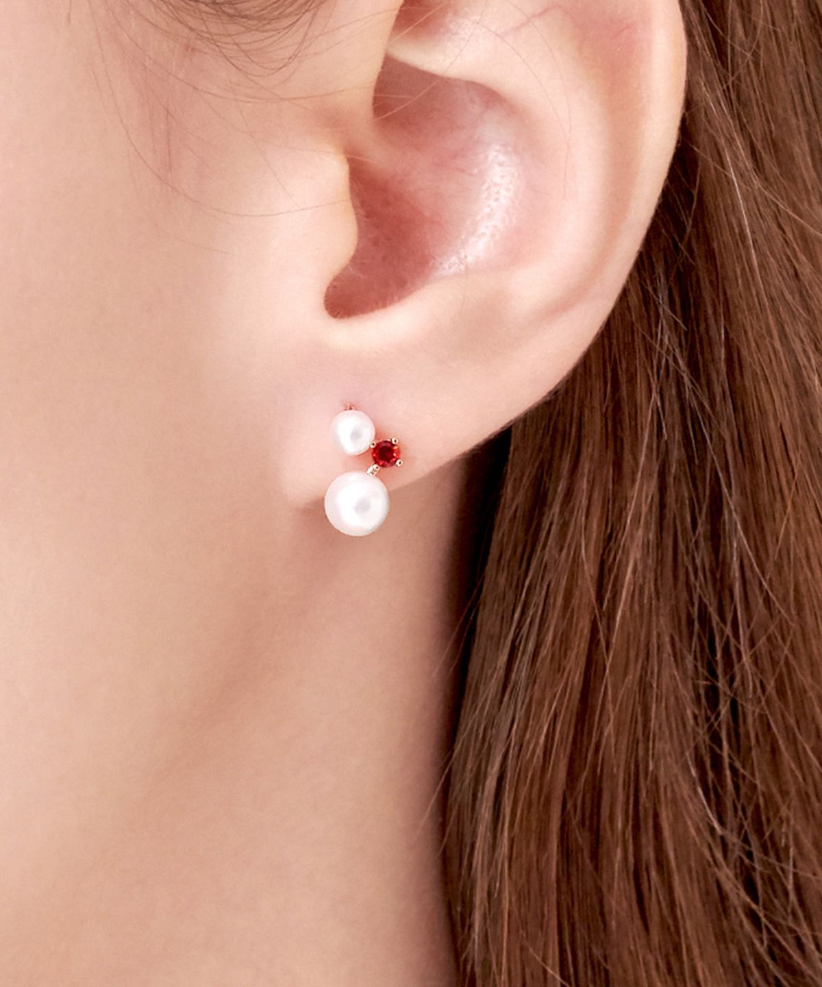 엘르주얼리(ELLEJEWELRY) 14K GF 진주 원터치 귀걸이 ELGPEE215